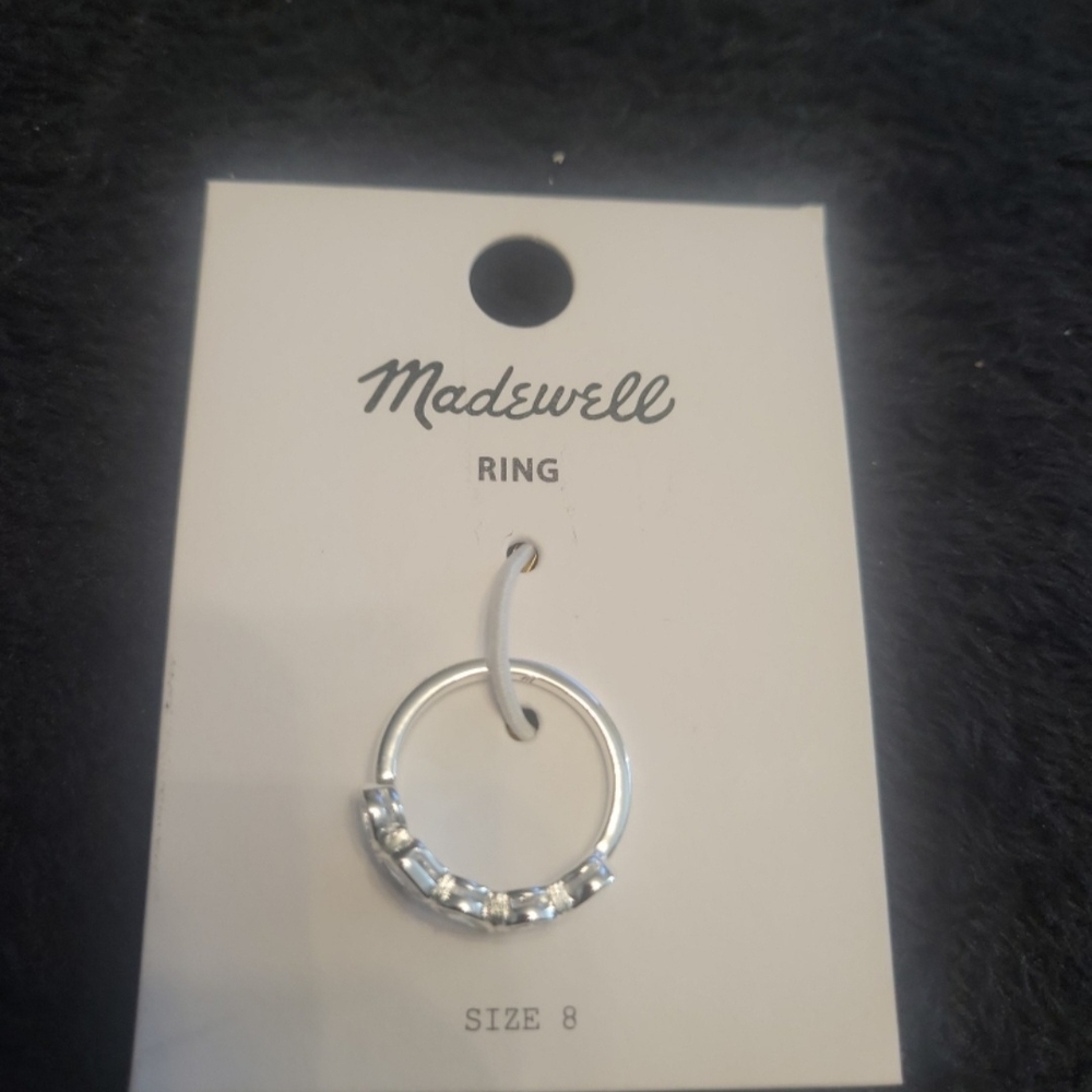 Madewell Silver Tone Ring sz 8